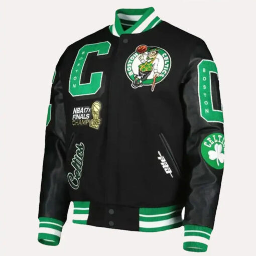 Boston Celtics Mash Up Finals Varsity Jacket - Image 2