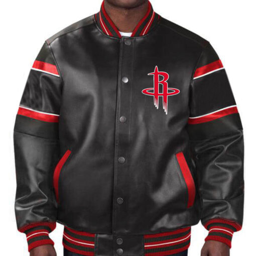 NBA Houston Rockets Leather Jacket For Men and Women - Image 2