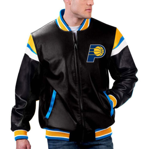 NBA Indiana Pacers Leather Jacket For Men and Women - Image 2