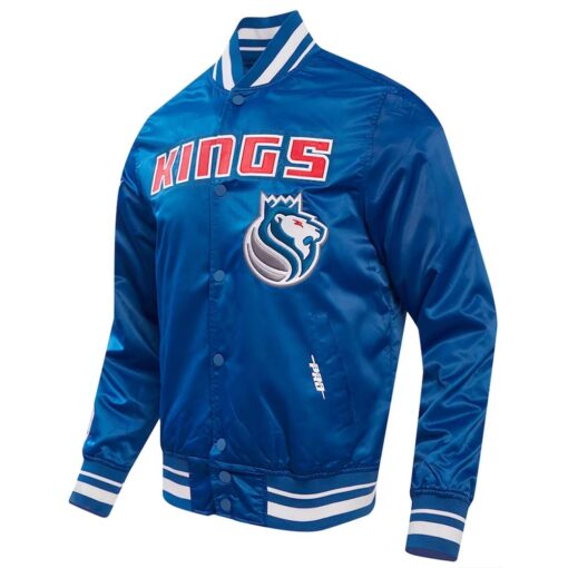 NBA Men's Sacramento Kings Pro Standard Blue 202324 City Edition Satin Full-Snap Jacket by TJS - Image 2