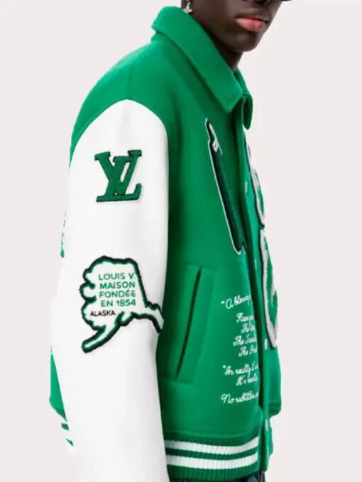 Louis Vuitton Green Varsity Jacket - Image 3
