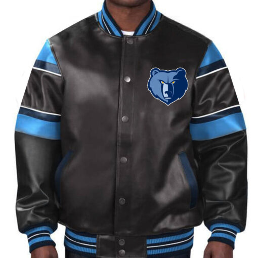 NBA Memphis Grizzlies Leather Jacket For Men and Women - Image 2