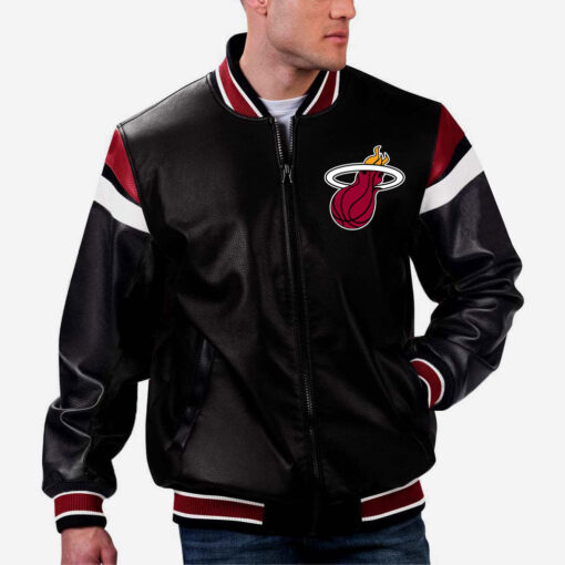 NBA Miami Heat Leather Jacket For Men and Women - Image 2