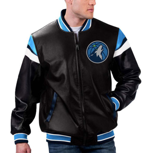 NBA Minnesota Timberwolves Leather Jacket For Men and Women - Image 2
