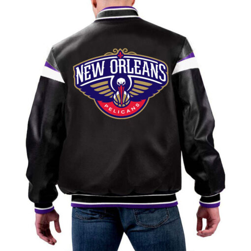 NBA Orleans Pelicans Leather Jacket For Men and Women