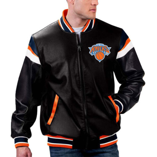 NBA New York Knicks Leather Jacket For Men and Women - Image 2