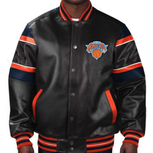 NBA New York Knicks Leather Jacket For Men and Women - Image 2