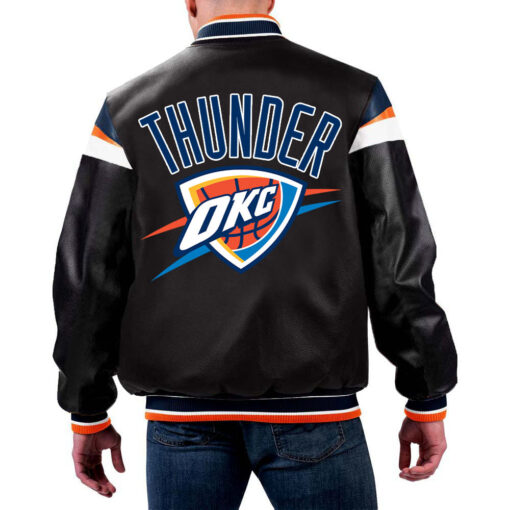 NBA Oklahoma City Hunder Leather Jacket For Men and Women