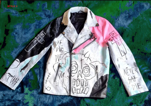 Lil Peep Never Say Die Painted Jacket - Image 8