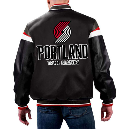 NBA Portland Trail Blazers Leather Jacket For Men and Women