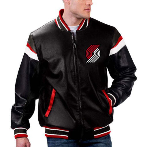 NBA Portland Trail Blazers Leather Jacket For Men and Women - Image 2