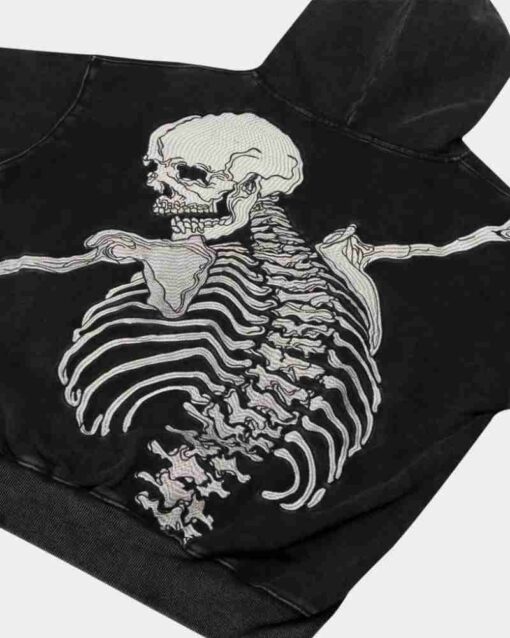 R.O.D Godspeed Skull Black Washed Hoodie - Image 6