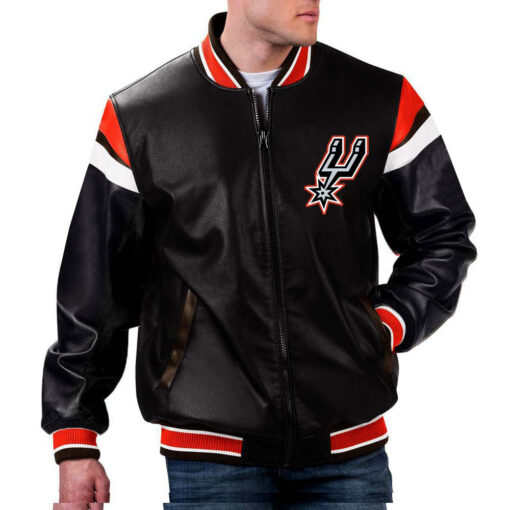NBA San Antonio Spurs Leather Jacket For Men and Women - Image 2