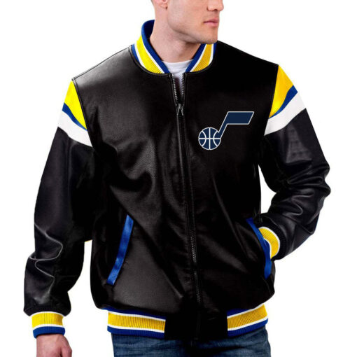 NBA Utah Jazz Leather Jacket For Men and Women - Image 2
