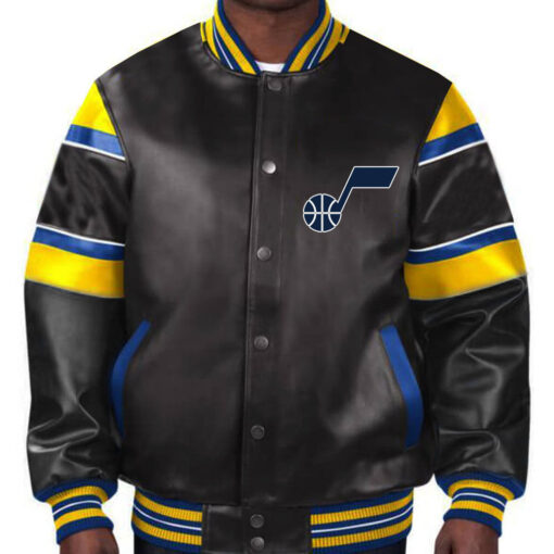 NBA Utah Jazz Leather Jacket For Men and Women - Image 2