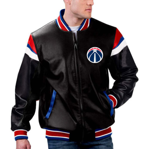 NBA Washington Wizards Leather Jacket For Men and Women - Image 2