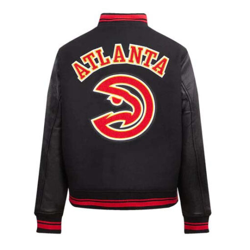 NBA ATLANTA HAWKS RETRO CLASSIC WOMEN'S RIB WOOL VARSITY JACKET